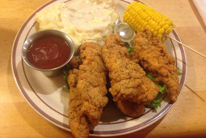 Chicken Strip dinner plate